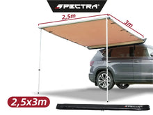 Toldo lateral 2.5×3 metros (Gris y Beige)