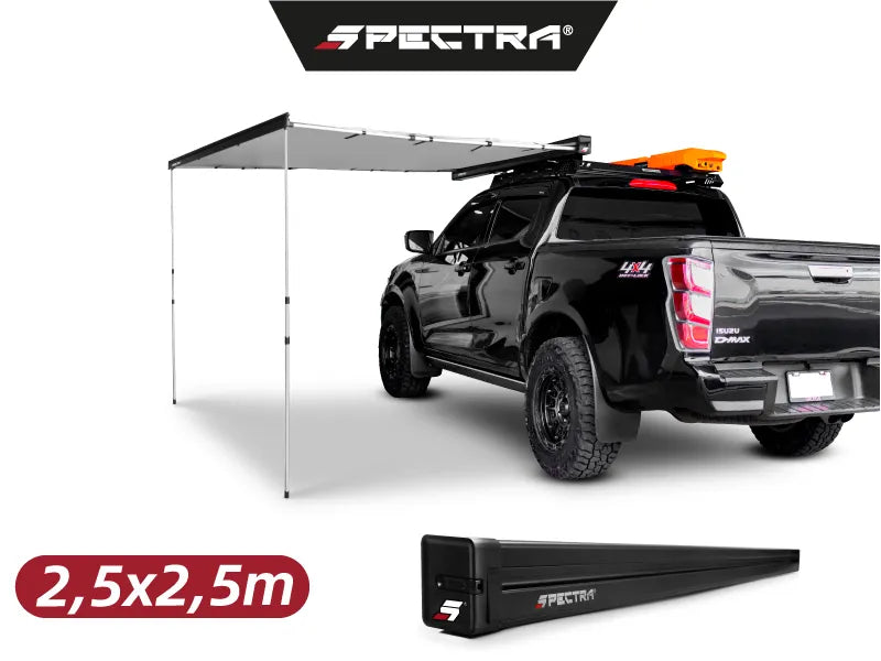 Toldo Lateral con Carcasa de Aluminio (Medidas de 2.5mts x 2.5mts)