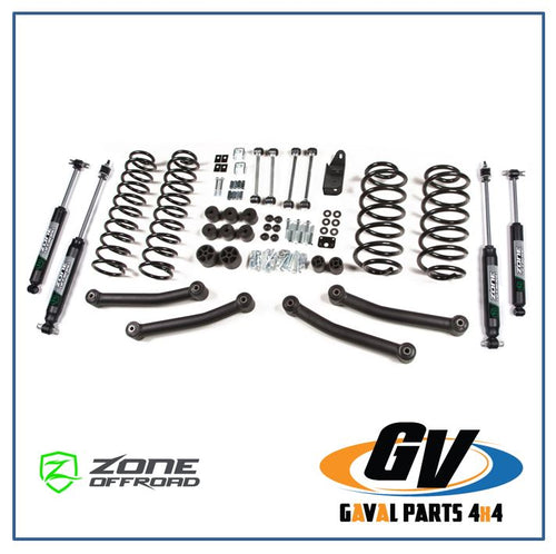 Kit de suspension Zone Off Road +4 in para Jeep Wrangler TJ 97-06 J10N J11N