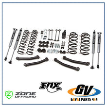 Kit de suspension Zone Off Road +4 in para Jeep Wrangler TJ 97-06 J10N J11N