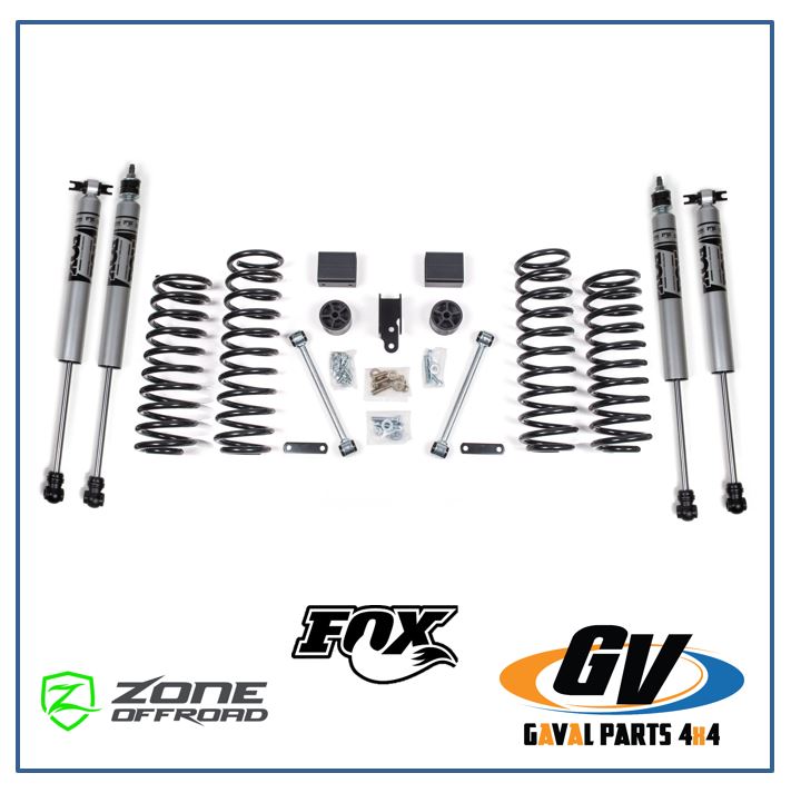 Kit de suspension Zone Off Road +3 in para Jeep Wrangler JK 2007-2018, J13N, J13F - J36N, J36F4 Puertas